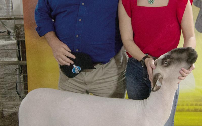 Heritage Youth of America member Emma Duling, daughter of Bill and Ragena Duling, showed her Grand Champion Market Sheep at the auction and received a $2,100 premium from Dr. Rob Herron Dental Clinics.