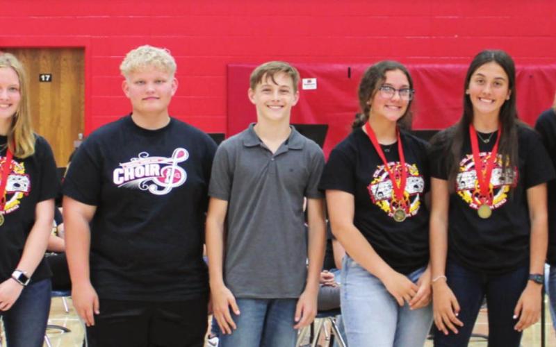 Eighth graders at Central School in Columbus