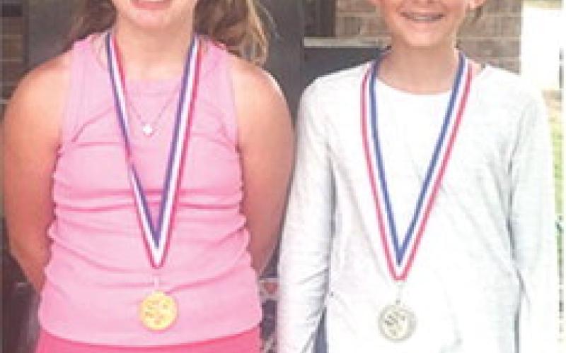 Alaina Smiley placed first and Olivia Dainty placed second in the girls 9-11 division of the SEK Junior League Golf Tournament at the Katy Golf Course in Parsons, Thursday. Courtesy photo.
