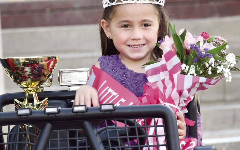 The Annual Little Mr. and Miss Columbus contest brought top awards to KayDee Richardson (above) and Kohen Robinson (below) who each won a motorized jeep in addition to their crowns, trophies and goodie bags. Across all candidates, more than $8,000 was raised for next year’s Columbus Day entertainment.