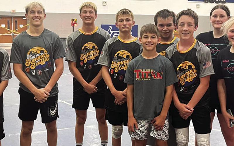 Wrestlers work out at Summer Scuffle