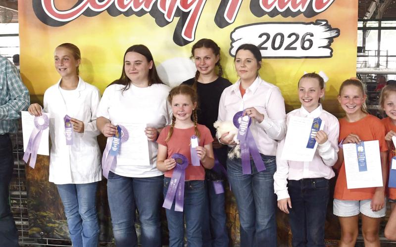 Members of Heritage Youth Association, FFA and Cherokee County 4-H participated in the Poultry classes during the fair. Winners were presented with ribbons for their efforts.