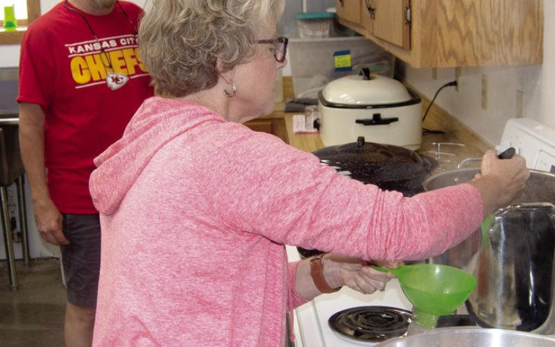 Bryan and Tricia Wycoff attended the canning program at the Cherokee County 4-H Building in Columbus on Saturday. The program was conducted by County Extension Agent Kylie Ludwig. Several people had an interest in learning to preserve food using the canning process
