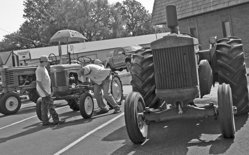 One of the attractions during the Columbus Day Festival was the Farm Heritage Show on Pine Street. A selection of antique tractors and farm equipment was on display. Photo by Neva Hiatt.