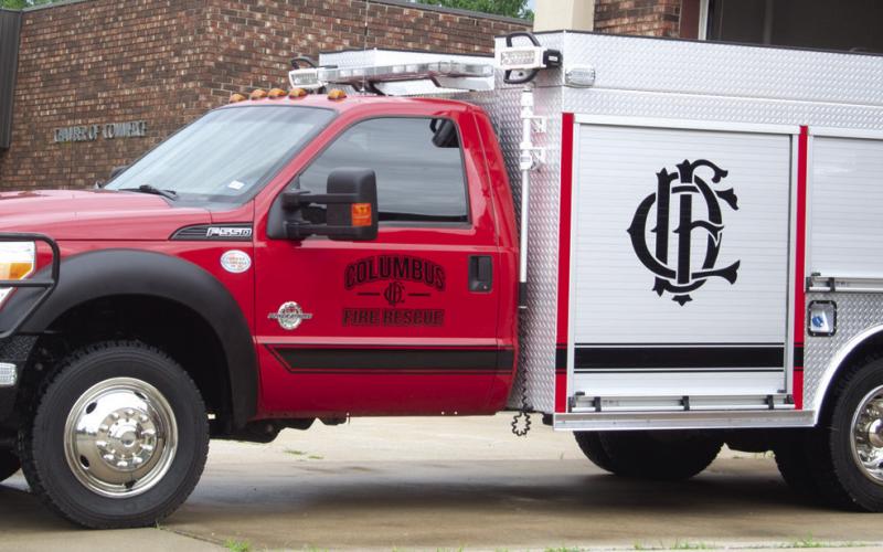 The Columbus Fire Department recently purchased a 2014 Ford F550 Wet Rescue Apparatus from Diamond Rescue Supplies, LLC. The City Council approved the purchase in the amount pf $130,000. According to fire Chief Steve Burton the truck is gently used and equipped with a professionally built rescue box. The truck is ready for service and has 22,000 miles on it.