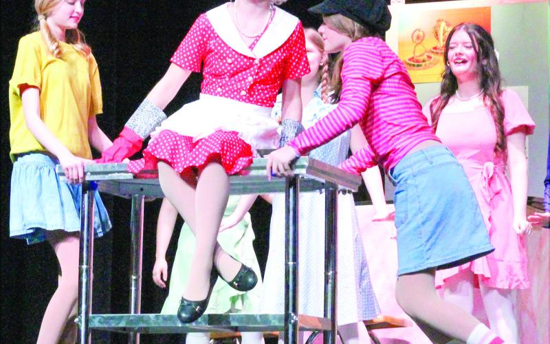Columbus High School students performed the musical Junie B. Jones. The musical is about a spunky first grader and her experiences.
