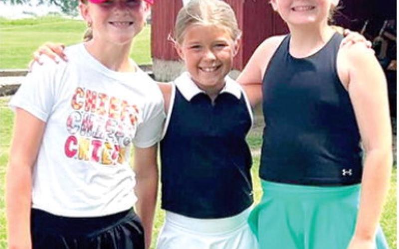 Adley Hess, Caroline Scammon, and Shay Neely participated in the Oswego Invitational Junior Golf Tournament, June 4, as part of the Columbus Recreation Junior Golf Summer Program. Courtesy photo.