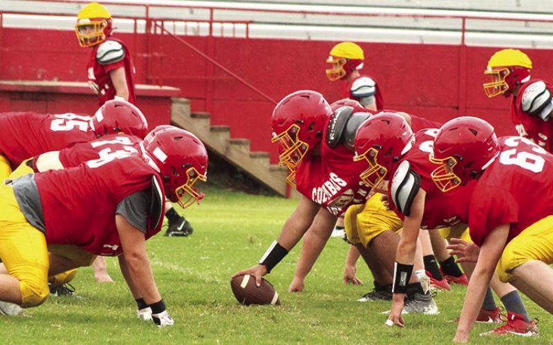 The Titan Offensive and Defensive Lines got a workout, Saturday, during the annual Lawn Chair Scrimmage at Titan Stadium. The Titans take the field for a jamboree style scrimmage, Friday at Iola.