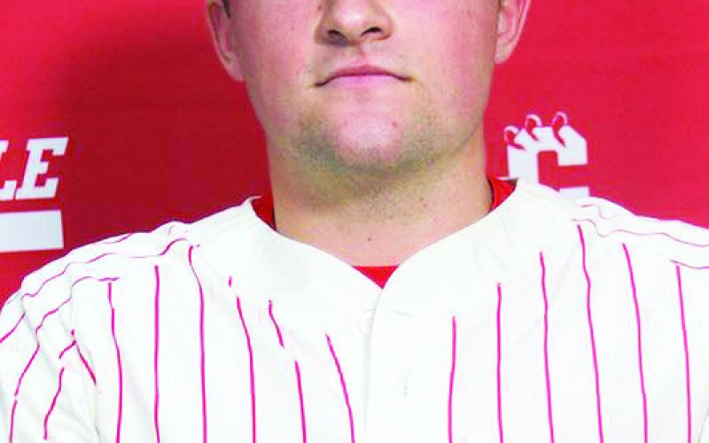 Columbus Unified High School Graduate, Landin Midgett is a member of the Coffeyville Red Ravens Baseball Team. Landin received the Conner Taylor Scholarship Award at a recent ceremony at the CCC Baseball Stadium. Courtesy photo.