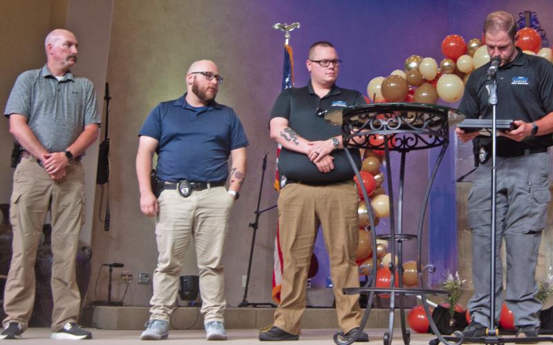 Columbus Police officers received awards during the Cherokee County Law Enforcement Annual Awards banquet