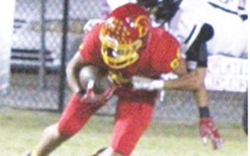Josiah Sullivan,Titan Freshman, clinched the first Columbus JV win in two years with this interception inside the five-yard line with 40 second left in the game, ending the Raiders drive and sealed the win, 30-21, Monday, at Titan Stadium.