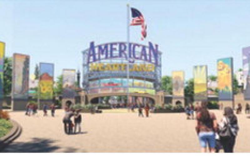 Proposed entrance to the American Heartland theme park. Gene Bicknell has filed a civil suit against three associates. Photo courtesy of American Heartland.