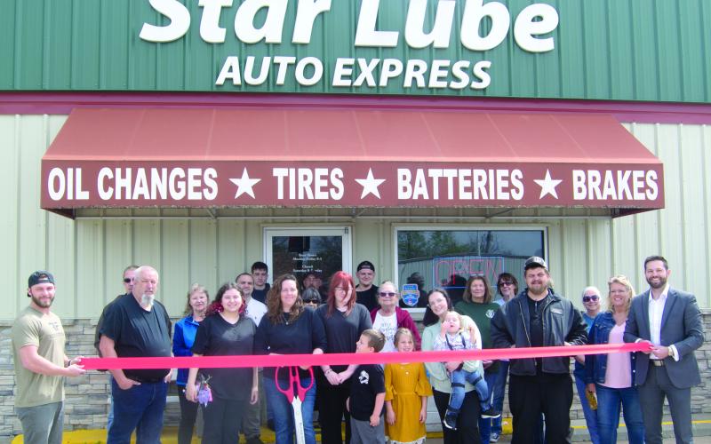 The new owners and operators of Star Lube in Baxter Springs hosted a grand opening and ribbon cutting on Tuesday. Thomas and Jennifer Daniels were welcomed to the business community by the Baxter Springs Chamber of Commerce.