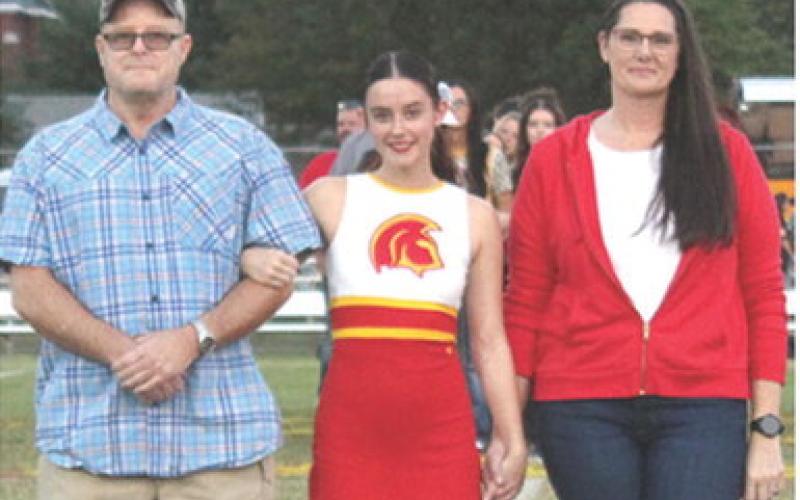 Titan Senior, Piper Hayes, was recognized on Senior Night, October 17, at Titan Stadium. Piper is a four-year member of the Titan Band and the Titan Dance Team. She was escorted by her parents, Stephan Hayes and Ginger Lindsey.