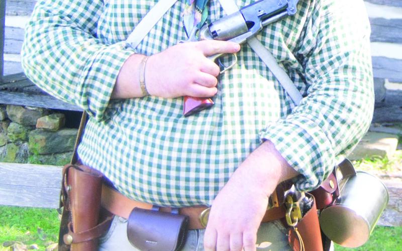 Reese Barnett was portraying one of Quantrill’s raiders.