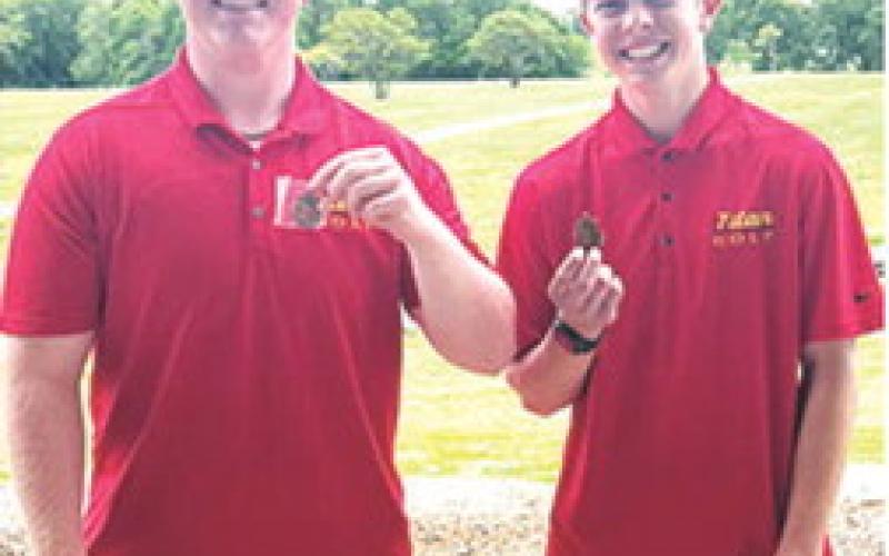 Titan Senior, Kanyen Smith, placed sixth and sophomore, Easton Long, placed tenth at the Girard Invitational Golf Tournament, Tuesday. Courtesy photo.