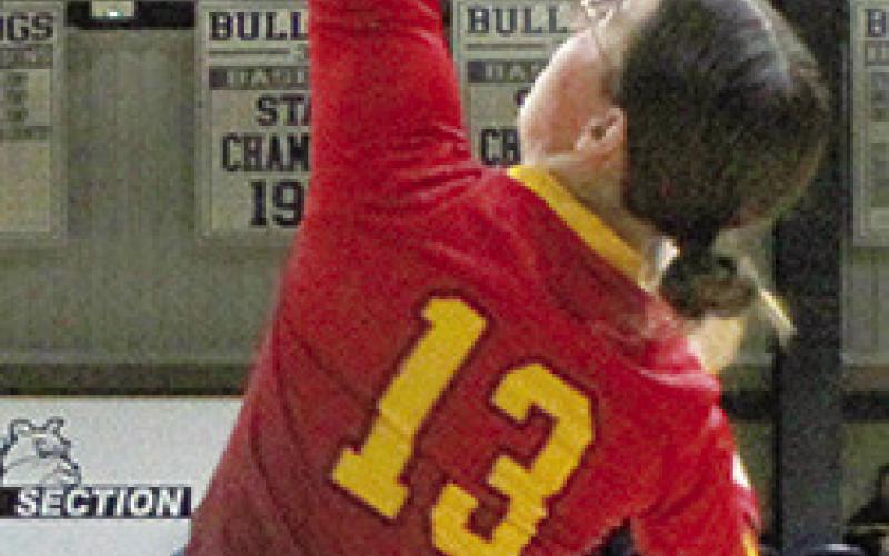 Lady Titan Senior, Torey Tedlock, had four kills for Columbus in their three-set loss in Galena, Tuesday. Torey led the team in digs with 12.