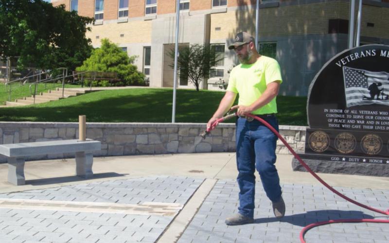 After new pavers were installed