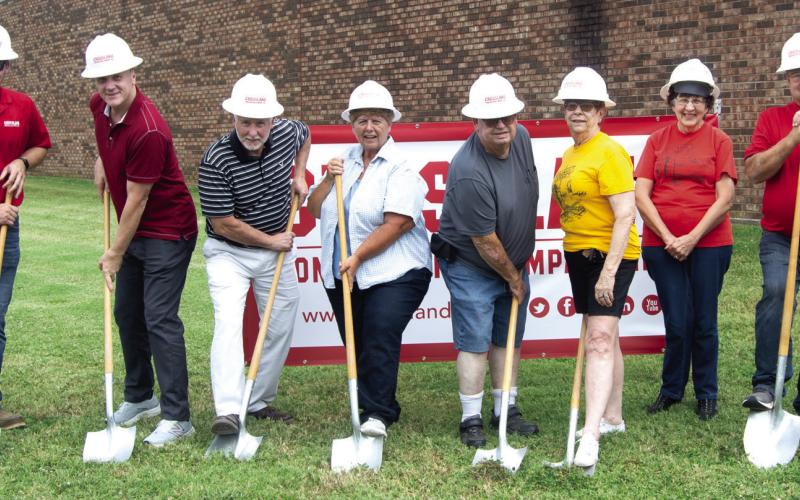 Members of the Columbus Museum Board and Crossland Construction personnel took shovels in hand to officially break ground on the new Sports Hall of Fame addition to the Columbus Museum.