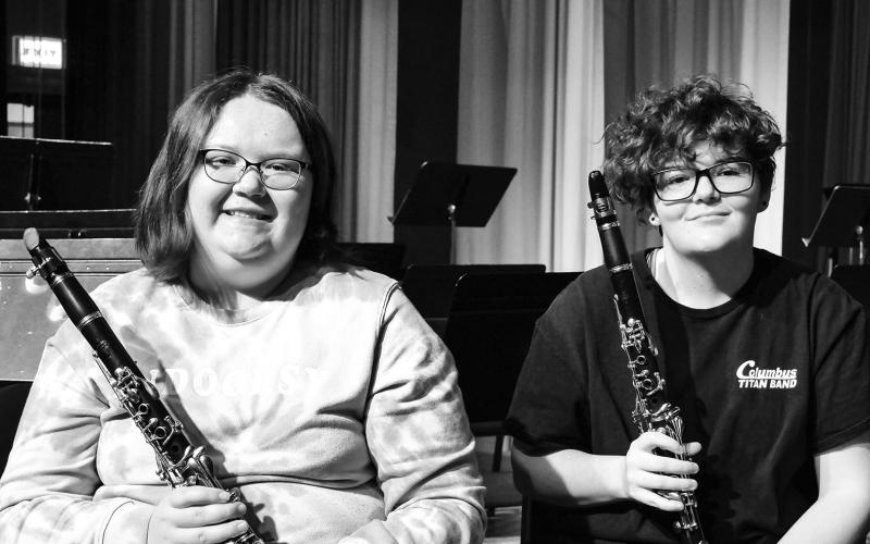 KMEA All-State 1-2-3-4A State Band Selections, Madi Richards, junior and Kate Holsinger, senior.