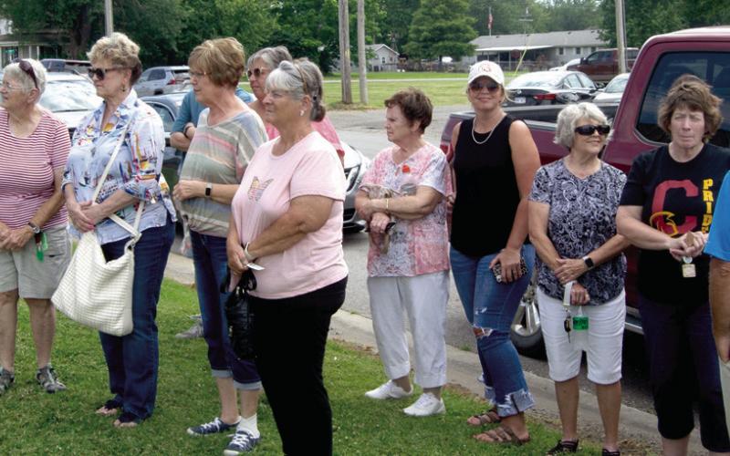 A large turnout of local citizens attended the ground breaking for the new hall of fame addition on Friday afternoon. The building will be a memorial to one of the Hall of Fame members, Anita McColm.