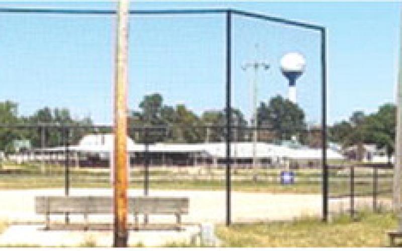 A new backstop with spectator benches were part of the improvements on the little girls softball field through the Columbus Area Community Foundation Grant. Work was done throughout the spring and summer. Courtesy photo.