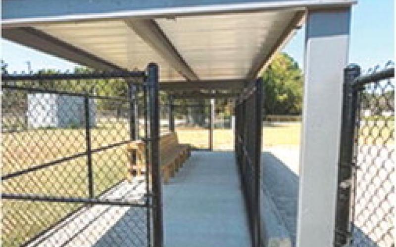 Dugout improvements and benches on the little girls softball field made possible by a grant from Columbus Area Community Foundation. Courtesy photo.
