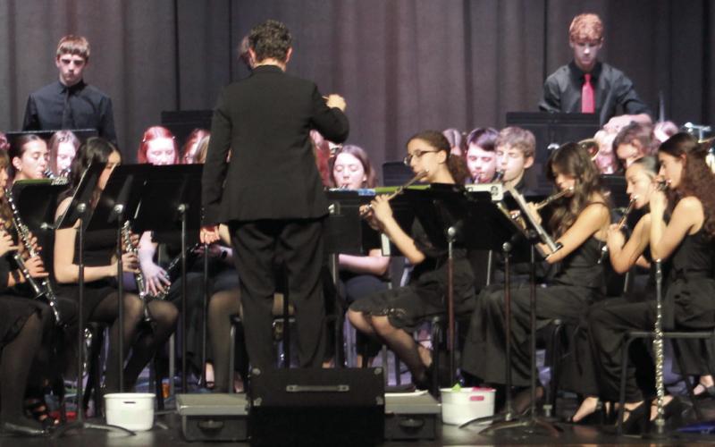 The Columbus High School band under the direction of Gae Phillips performed during the annual Christmas concert held December 19. Numbers performed included O Come All Ye Faithful, In The Bleak Mid-Winter, Carol of the Drum, Christmas Favorites and Holiday Galop.