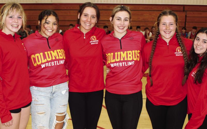 Lady Titan Junior and Freshmen Wrestlers were introduced at the annual Meet the Titans Night