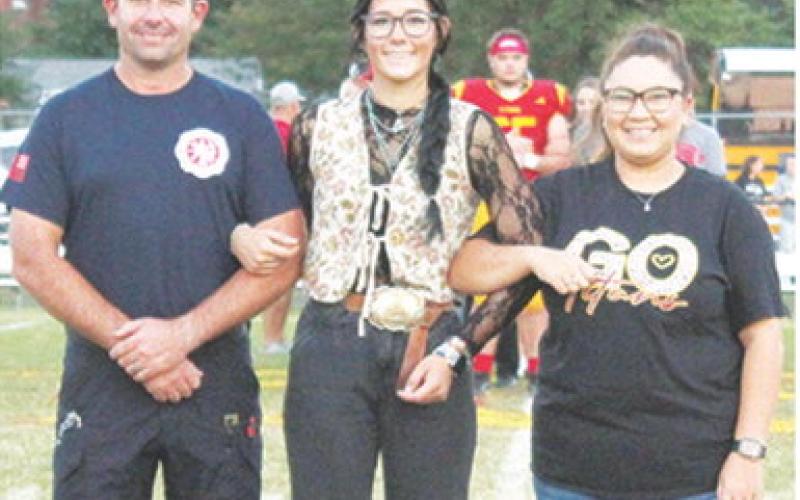 Senior, Adalie Grafel, was recognized during Senior Night Ceremonies, October 17, at Titan Stadium. Adalie is a two-year member of the Lady Titan Volleyball Team. She was escorted by her parents Juston and Torey Grafel.