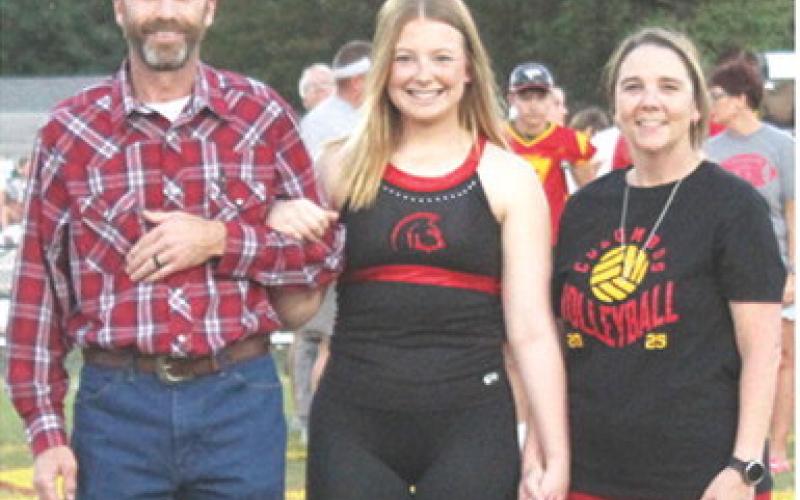 Senior, Trinity Green, was recognized during Senior Night Ceremonies, October 17, at Titan Stadium. Trinity is a four-year member of the Lady Titan Volleyball Team and Titan Band. She was escorted by her parents Todd and Ryan Lacen.