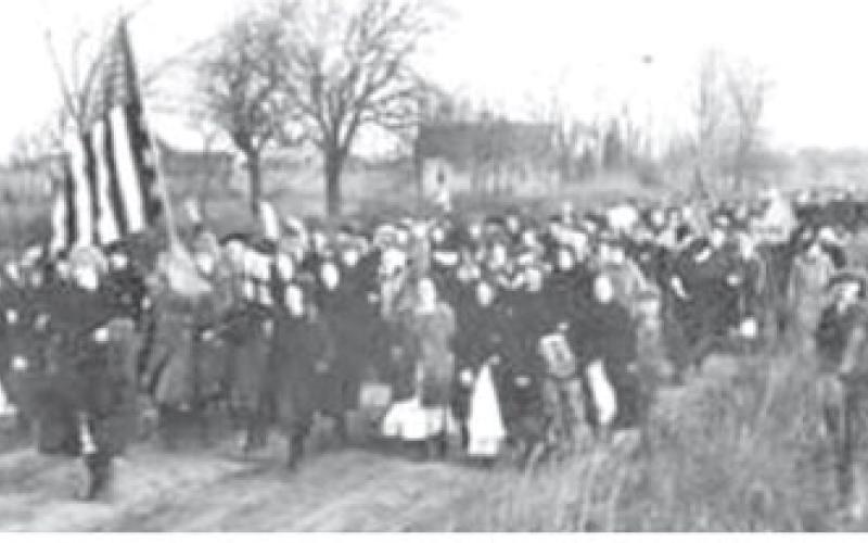 Amazon Army members staged a protest at area coal camps. Their grievances were directed toward a new state law that controlled the right to strike.
