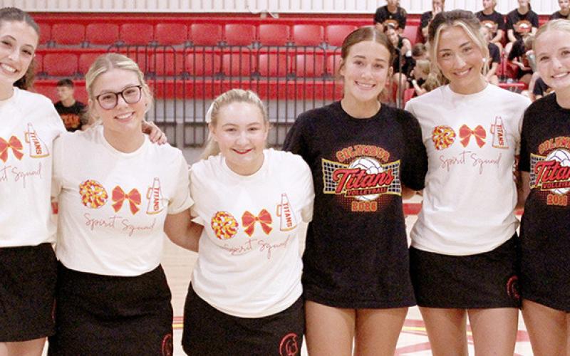 Senior Football Cheer and Dance Team members are: Natalie Wary, Football Dance; Audrey Combs, Football Dance; Amory Neely, Football Dance and Cheer; Tatum Kirk, Football Dance; Faith Williams, Football Dance; and Landrey Perry, Football Dance.
