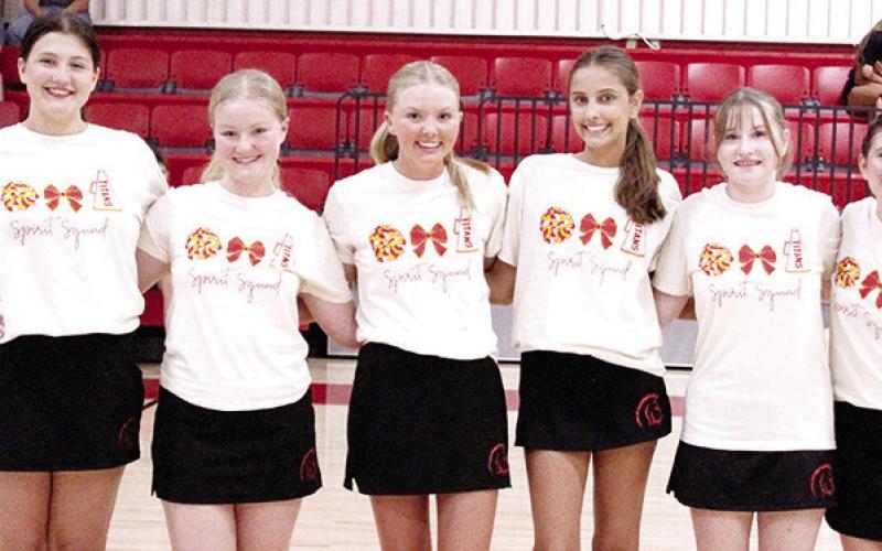 Titan Football Cheer and Dance Team Members from the sophomore class are: Elainia Garcia, Football Cheer and Dance; Ryleigh Holmes, Football Cheer and Dance; Cali Carpino, Football Cheer and Dance; Addison Johnson, Football Dance; Lola Wagner, Football Cheer; and Gabby Dainty, Football Cheer.