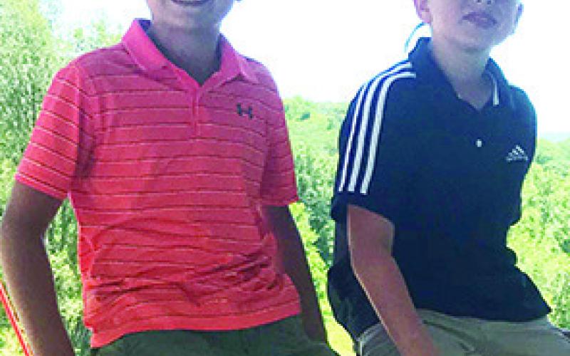 Kasen Sallee and Trevor Lacen finished 10th and 11th in the boys 11-12 year-old age group in the Coffeyville Junior Golf Tournament, Thursday. The Columbus Junior Golf Program ended their season with the SEK Junior League and are planning an Adult/Youth Tournament in August at the Columbus Brush Creek Golf Course. Courtesy photo.