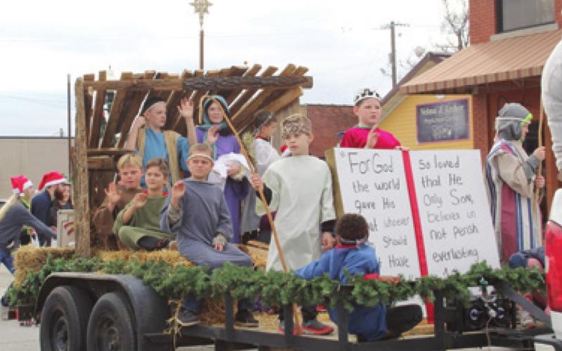 First Assembly of God was the first place winner in the religious float category during the Baxter Springs Chamber of Commerce Christmas Parade.