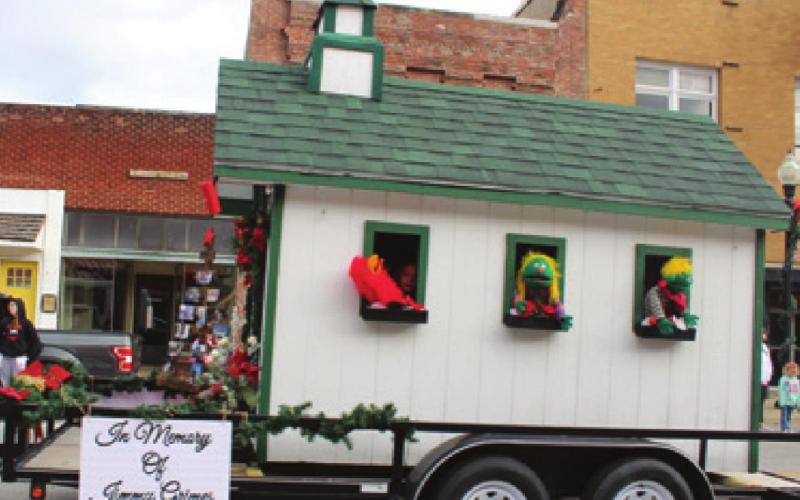Baxter Springs First Baptist Church tied for second place with First Christian Church of Miami. First Baptist dedicated their float to Jimmy Grimes who died from COVID complications.