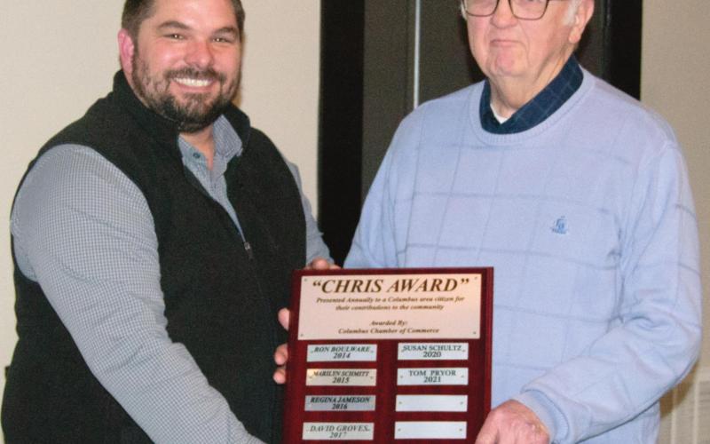 Tom Pryor receives C of C Chris Award