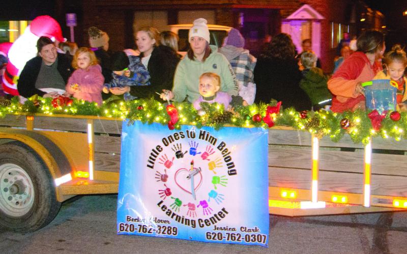 Little Ones to Him Belong Learning Center got into the holiday spirit with their float in the Columbus Christmas Parade. Floats are popular entry in the parade each year.