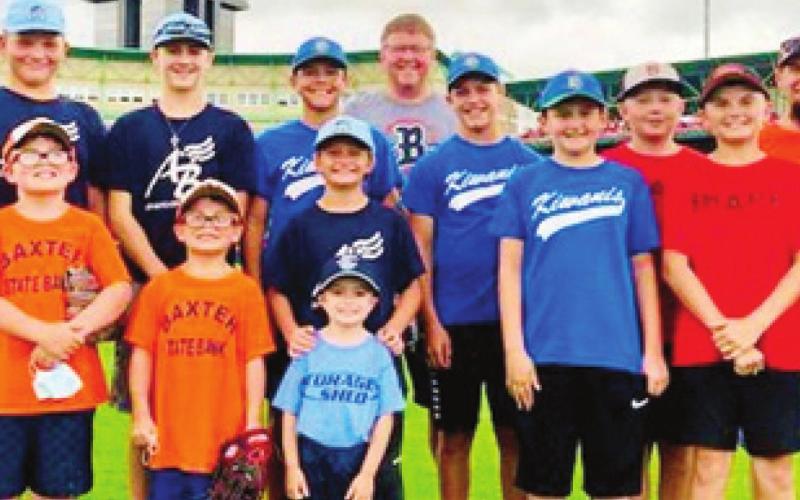 Baxter Springs Little League players had the opportunity to attend a Minor League game recently. Those traveling to Springfield to watch the Cardinals included Coach Kami Main, Brooks Walker, Isaiah Main, Braydon Wade, Coach Art Roberts, Bradley Wade, Riley Daniel, Coach Chris Sneed, Zane Sneed, Dexter Sneed, Caster Herrera, Weston Buck, Cole Parrish, Nathan Roberts Noah Creech. Photo from the Cardinals.