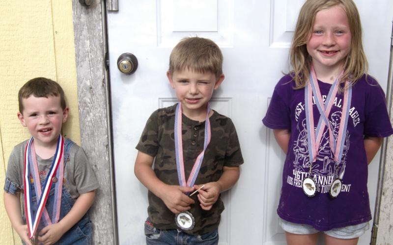 In the 3-6 age bass group Maverick Grant took first place, Keelan Hohdahl was second and Kaydence Babcock was third. This year was the 49th annual West Mineral Eagles Kids Free Fishing Tournament.