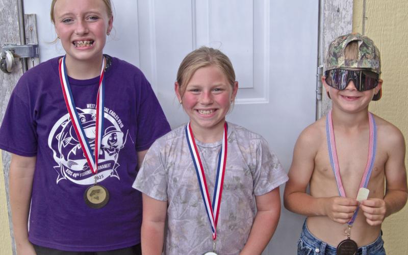 In the 7-10 age bass group Khloie Rehmert took first place, Mattie Godfrey was second and Drake Hamilton was third. This year was the 49th annual West Mineral Eagles Kids Free Fishing Tournament.