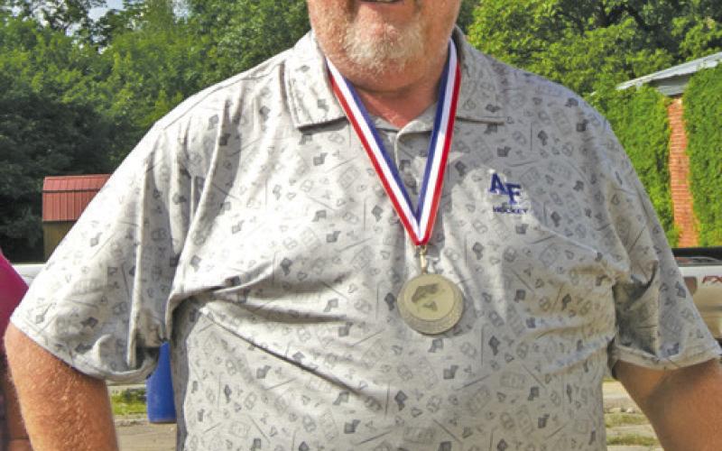 In the over 16 bass competition the winner was Phillip Bass. Not pictured was second place finisher was Dustin Mc-Minn and third place medalist Tina Westbay. Bass also was the MC of the program.