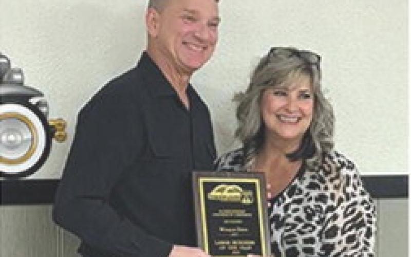 Wolkar Drug was presented with the Large Business of the Year award at the Baxter Springs Chamber of Commerce dinner. Courtesy photo.