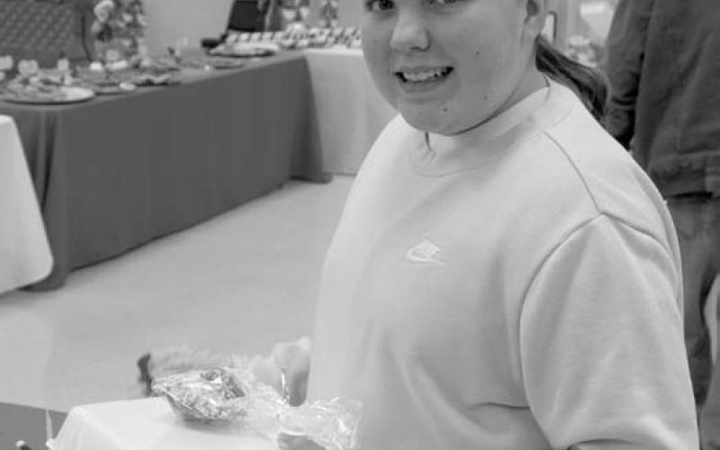 Ally Mussa was choosing her favorite cookies at the annual Cookie Walk held at St. Bridget’s recently. The treats at the sale always sell out quickly.