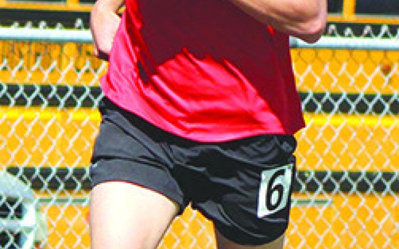 Titan Freshman, Drake Laurance, placed third in the 1600 Meter Run at the Thad Clements Invitational Meet, Friday, in Chanute.