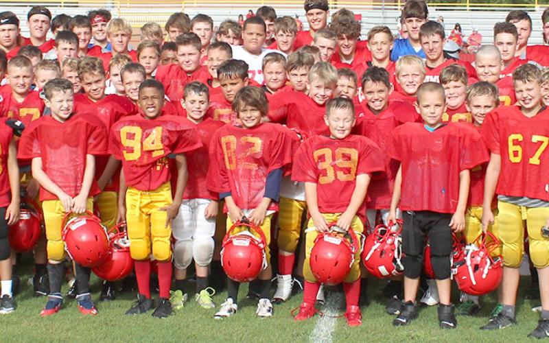 Titans take the field for clinic