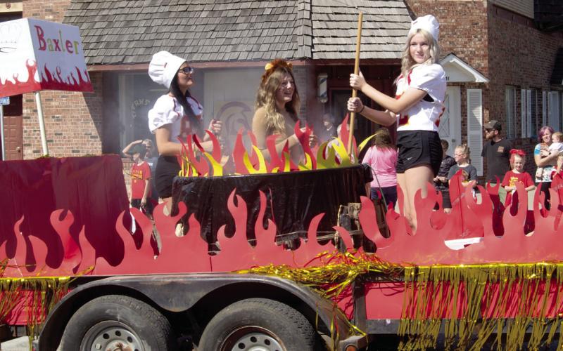 “Boil Baxter” was the theme of the Columbus High School freshman class homecoming float.