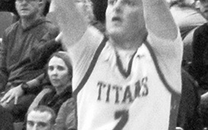 Titan Senior, Jett Tanner, made a three-pointer in the third quarter to pull within three points in the 5543, loss to Frontenac, Monday, at the CUHS Gym.