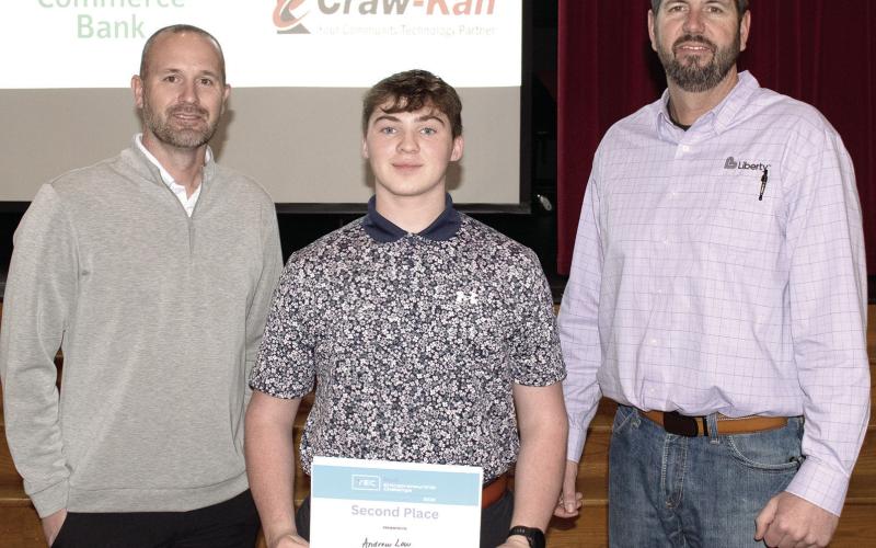 Second place at the Youth Entrepreneurship Fair went to Andrew Low